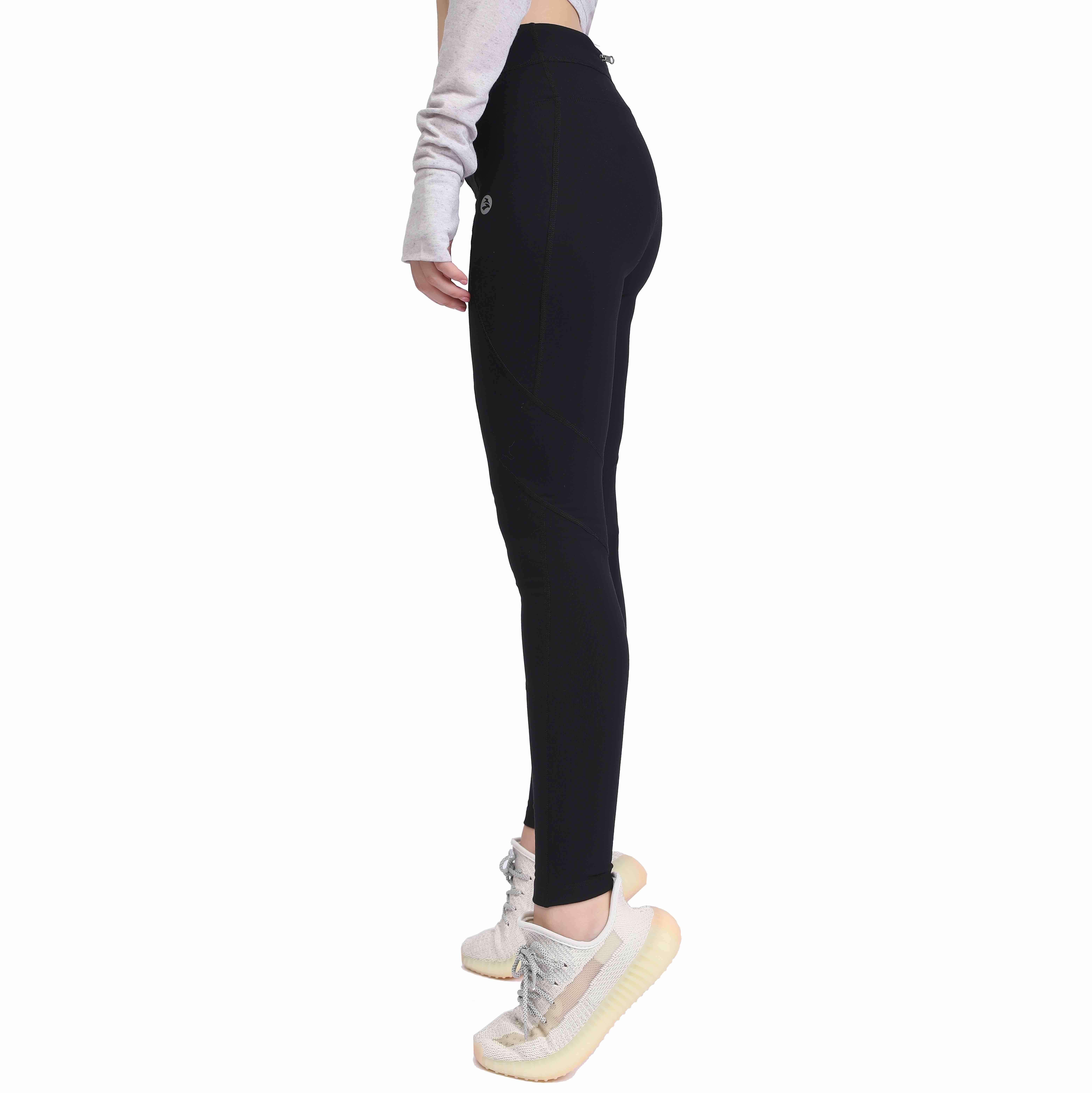 女士腹部控制锻炼跑步瑜伽紧身裤带胯部扣板