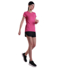 女式夏季锻炼沙滩上衣短袖瑜伽跑步运动休闲 T 恤