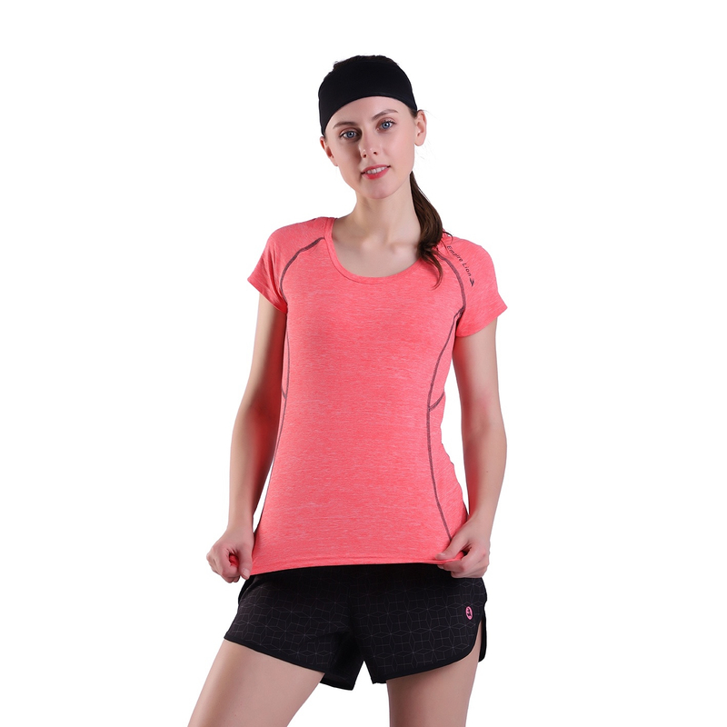 女士速干合身运动衫 T 恤运动锻炼运动健身跑步上衣